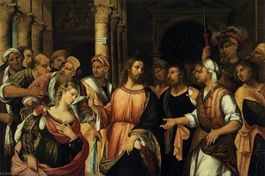 Christ And The Adulteress — Rocco Marconi, Venetian Renaissance