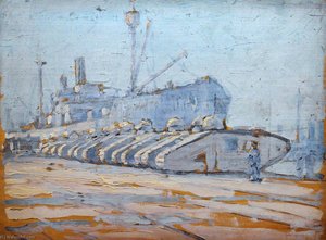 A Line Of Tanks — Cecil Gordon Lawson