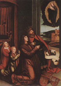 St Ladislas Presents Wladislav Ii And His Sons To The Virgin — Bernhard Strigel, Renaissance