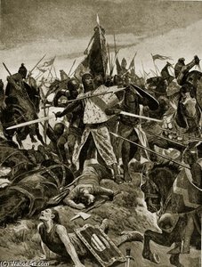 The Last Stand Of De Montfort At Evesham — Richard Caton Woodville, Historical Illustration