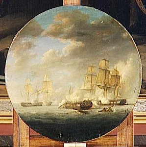 COMBAT DE LA FREGATE FRANCAISE LA POMONE CONTRE LES FREGATES ANGLAISES L'ALCISTE ET L'ACTIVE29 NOVEMBRE 1811