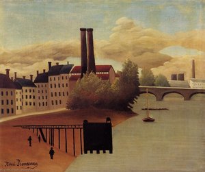 View Of The Outskirts Of Paris — Анри Rousseau