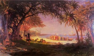 The Landing Of Columbus — Albert Bierstadt