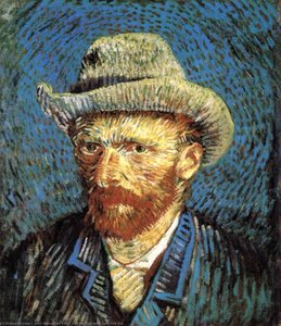 Self Portrait with Grey Felt Hat