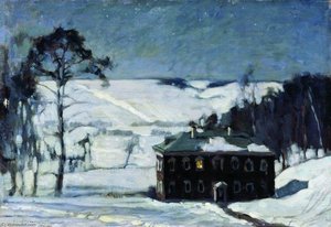 Moonlit Night In Winter — Stanislav Zhukovsky