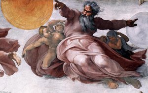 Auringon, Kuun Ja Kasvien Luominen (yksityiskohta) — Michelangelo Buonarroti
