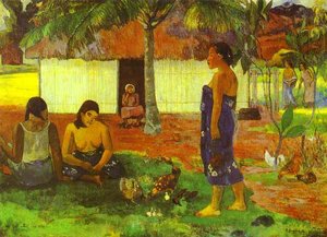 No Te Aha Oe Riri (why Are You Angry) — Eugène Henri Paul Gauguin, Post-impressionism