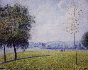 Primrose Hill, Regents Park. — Camille Pissarro, Impressionistic Landscape