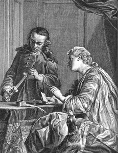 Woman Waxing A Letter — Etienne Fessard, Rococo