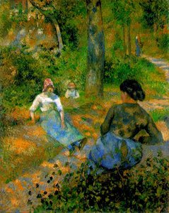 Bønder Hvilende — Camille Pissarro, Impressionist Landscape