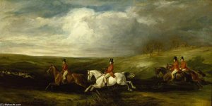 The Four Sons Of Baron Nathan Mayer De Rothschild Following Hounds — Sir Francis Grant