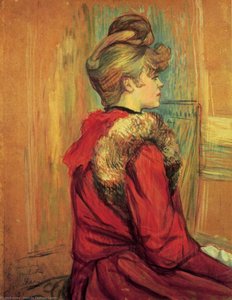 Girl In Aa Fur, Mademoiselle Jeanne Fontaine — Comte Henri Marie Raymond De Toulouse-lautrec-monfa, Post-impressionism