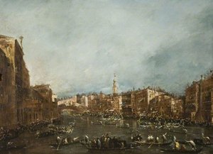 A Regatta On The Grand Canal, Venice — ფრანჩესკო გუარდი, Venetian Romanticism