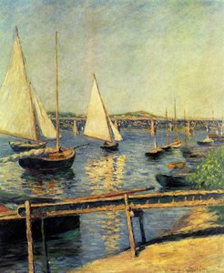 Sailing Boats At Argenteuil — Gustave Caillebotte
