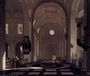 Interior Of A Baroque Church — Emanuel De Witte, Baroque Architecture