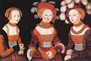 Saxon Princesses Sibylla, Emilia And Sidonia — Lucas Cranach Den Eldre, German Renaissance