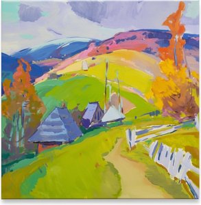 Luminous Verdant Valleys Under A Spontaneous Dance Of Impasto Light And Color — Charles Delorme, Modern Impressionism
