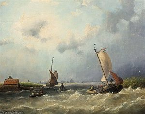 Shipping Off The Dutch Coast