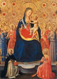 The Virgin And Child Between Saints Dominic And Catherine Of Alexandria — Фра Анджеліко, Early Renaissance