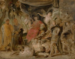 El Triunfo De Roma: El Joven Emperador Constantino Honrando A Roma — Pedro Pablo Rubens, Dinamismo Barroco
