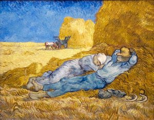 Mittagspause (nach Millet). Saint-rémy — Vincent Willem Van Gogh, Post-impressionismus