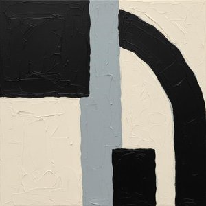 Monolithic Shadows And The Silent Weight Of Structural Grey Abstraction — Laurent Fabre, Neo-abstract Art (modern Abstract Compositions)