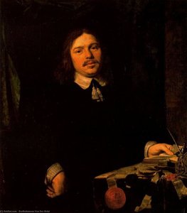 Portrait Of A Man At A Desk With Documents — Bartholomeus Van Der Helst
