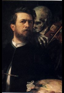 Self Portrait With Death — Arnold Böcklin