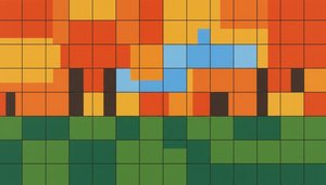 Chromatic Horizon: Geometric Dusk I — Hélène Colin, Bauhaus