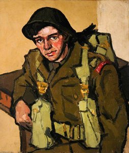Fusilier Dean (the Depot, Wrexham 1948) — John Kyffin Williams, Contemporary Realism