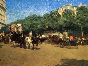 'grand Prix Day (also Known As Le Jour De Grand Prix)' — فريدريك شيلد هاسام, Impressionist Landscape Painting