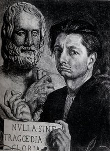 Autorretrato Con El Busto De Eudípides — Giorgio De Chirico