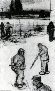 Sketches Of The Old Tower And Figures — フィンセント・ファン・ゴッホ, Early Realism