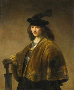 Young Man With A Sword — Rembrandt Van Rijn
