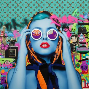 Fragmented Iconography: A Singular Vision Of Neon Chaos And Urban Luxury — Caroline Pelletier, Aggressive Confrontational Pop