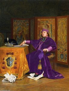 The Wrath Of The Bishop — Jehan Georges Vibert