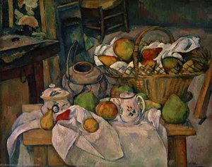 Nature Morte Avec Un Panier (table De Cuisine) — Paul Cézanne