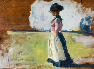 Studie Von Mrs. Mark Stevens, 'zigeunerleben' — Sir Alfred James Munnings
