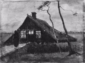 Farmhouse At Night — Vincent Willem Van Gogh, Post-impressionism