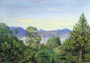 View From The Botanic Gardens, Hobart Town, Tasmania — Marijana Nort, Victorian Naturalism