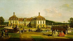Das Kaiserliche Lustschloß Schloßhof, Ehrenhofseite — Bernardo Bellotto, Rococo