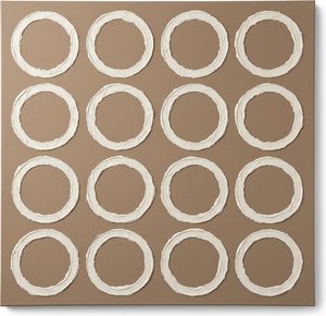 Rhythmic Resonance In Taupe: A Monolithic Study Of Textured Geometric Serenity