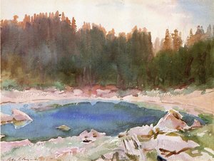 Lake In The Tyrol — ჯონ სინგერ სარჯენტ, Realist Landscape Painting
