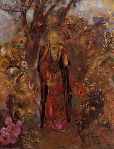 Buddha Walking Among The Flowers — Odilon Redon