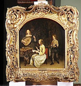 Le Concert Chanteuse Et Joueuse De Luth Theorbe — Герард Тёр Борх, Dutch Golden Age
