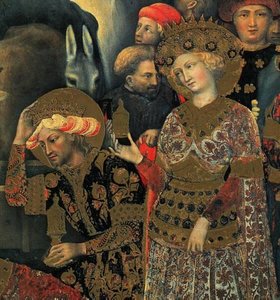 The Adoration Of The Magi (detail) — Gentile Da Fabriano, International Gothic Style