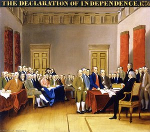 The Declaration Of Indepenence — एडवर्ड हिक्स, Folk Art