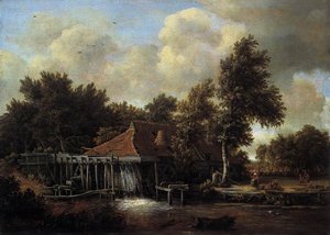 A Watermill 1 — Meindert Hobbema, Dutch Golden Age