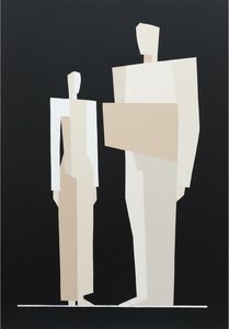 Monolithic Silence: A Geometric Study Of Form And Eternal Stillness — Laurent Fabre, Neo-abstract Art (modern Abstract Compositions)