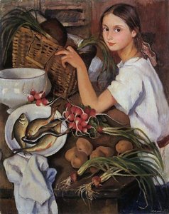 Tata With Vegetables — Zinaida Serebriakova